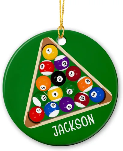 Vista 7 de Adornos personalizados de cerámica de fútbol americano, recuerdo de adorno de Navidad de jugador de fútbol americano, regalo para atletas