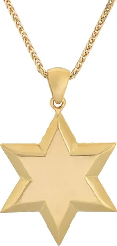 Vista 3 de Impresionante colgante de estrella de David de Jerusalén de oro de 14 quilates fabricado en Israel