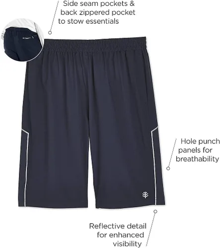 Vista 3 de Coolibar Pantalones cortos deportivos Outpace UPF 50+ para hombre, protección solar
