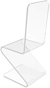 Vista 4 de FixtureDisplays® Hermosa silla Lucite Z de plexiglás acrílico 10035-2