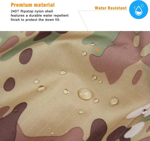 Vista 7 de Akmax.cn - Saco de dormir militar con plumón para clima frío