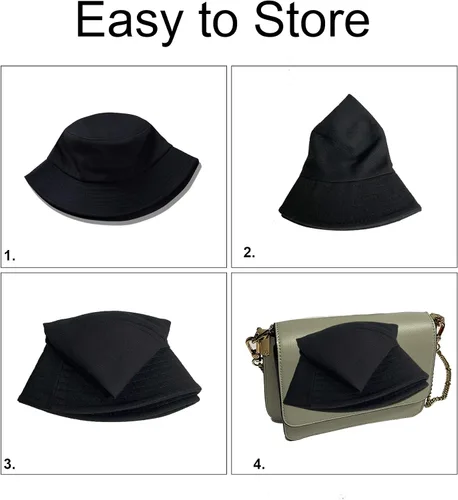 Vista 4 de NPJY Sombrero de pescador para mujeres y hombres de algodón para verano, playa, gorra de pesca