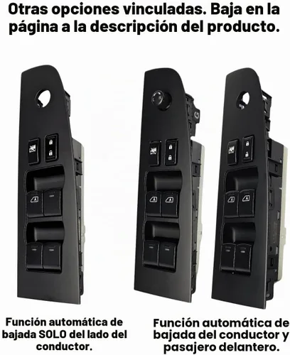 Vista 9 de Interruptor maestro de ventana para Nissan Altima Sedan S 2007-2012, Base (25401-ZN40B, alimentación, control, botón)