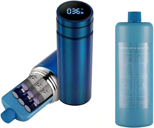 Vista 12 de Bogush Grandes bolígrafos de insulina de 60H para 6-8 bolígrafos, estuche de viaje, pantalla de temperatura, enfriador de medicamentos para viajes