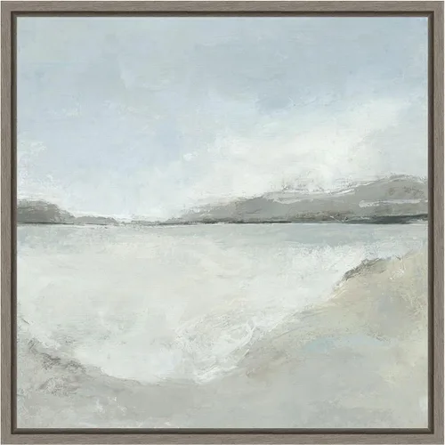 Vista 11 de Amanti Art Lienzo enmarcado para pared, 16 x 16 pulgadas, sutil costero por Hannah Dawson, lienzo enmarcado para pared, obras de arte abstractas