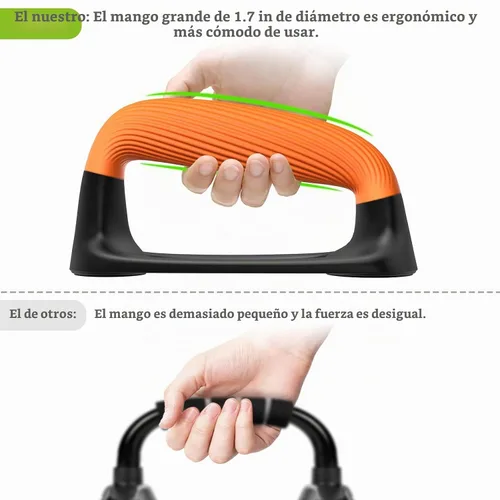 Vista 5 de Kipika Barras para Flexiones, Soportes de Flexiones con Mango de Plástico Suave Engrosado, Base Estable y Antideslizante, Mangos para Flexiones A