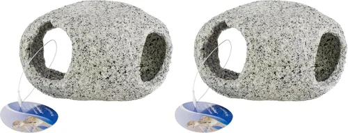 Vista 8 de Penn-Plax Deco-Replicas - Adorno de granito para acuario y escondite – Aspecto realista de piedra – Seguro para tanques de agua dulce y agua salada