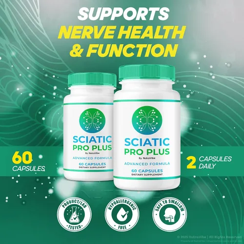 Vista 3 de Sciatic Pro Plus Cápsulas (5 unidades) – Fórmula de apoyo para la neuropatía y la salud nerviosa premium con ingredientes naturales SciaticPro +