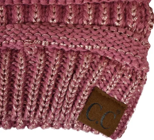 Vista 10 de C.C Trendy Warm Chunky Soft Stretch Cable Knit Beanie