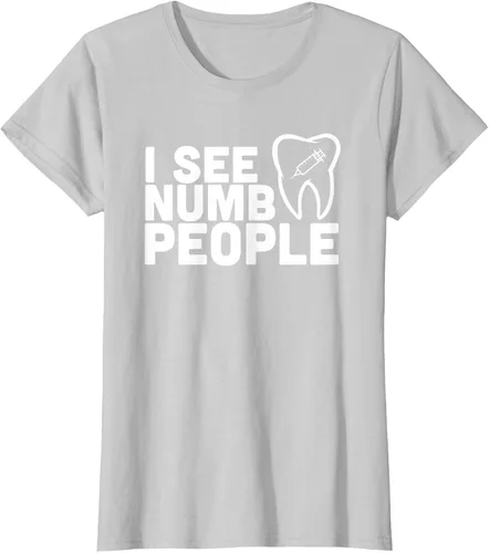 Vista 19 de I see Numb People - Camiseta de regalo para dentista dental, Negro, S