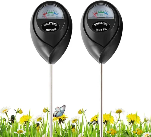 Vista 9 de WNJ Paquete de 2 medidores de humedad del suelo, monitor de agua para plantas, medidor de humedad del césped, sensor higrómetro del suelo
