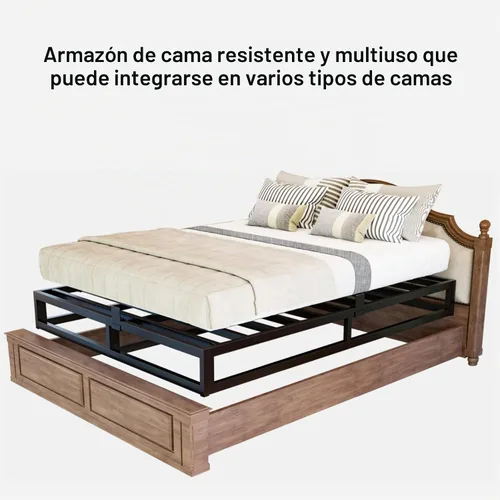 Vista 9 de Bilily Marco de cama individual de 14 pulgadas con soporte de listones de acero resistente, plataforma de metal resistente para colchón
