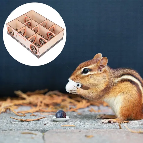 Vista 7 de Hemobllo Juguete de actividad para mascotas con túnel de laberinto de hámster para animales pequeños, ejercicio interactivo y escondite para ratones