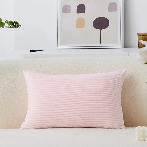 Vista 76 de Home Brilliant Funda de almohada de primavera de 18x18 pulgadas, funda de almohada de terciopelo a rayas para silla y sofá, funda de almohada