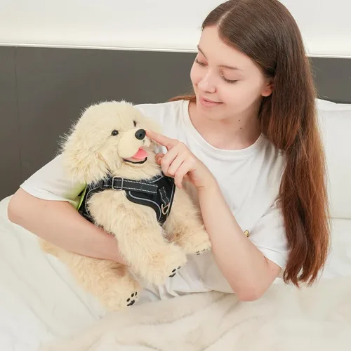 Vista 6 de Chongker Animales de Peluche de Perro con Juguetes Magnéticos, Suaves y Tiernos Juguetes de Peluche Golden Retriever, Animales de Peluche