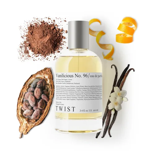 Vista 16 de Twist - Addicted No. 3 - Eau De Parfum inspirado en Y. Black Opium, Perfume de larga duración para mujer, Ámbar y Vainilla, Vegano, Ingredientes
