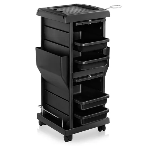 Vista 2 de Saloniture Carrito Trolley Rodante con Cierre Premium con Bolsillos - Negro
