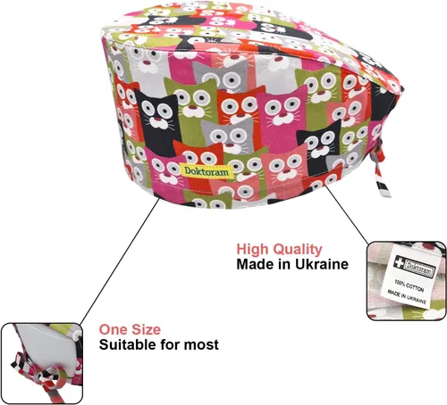 Vista 72 de Print Scrub Caps - Sombrero perfecto para enfermeras, médicos y EMTs..