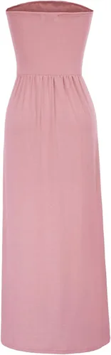 Vista 2 de GRACE KARIN - Vestido largo sin tirantes para mujer estilo informal holgado fruncido con bolsillos
