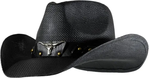 Vista 10 de GrinderPUNCH sombrero de vaquero clásico con la bandera americana Bandera antigua