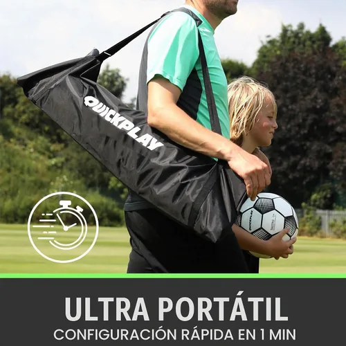 Vista 5 de QuickPlay Red de rebote Spot Target para fútbol Red de rebote resistente al clima con bolsa de transporte Ideal para práctica de pases