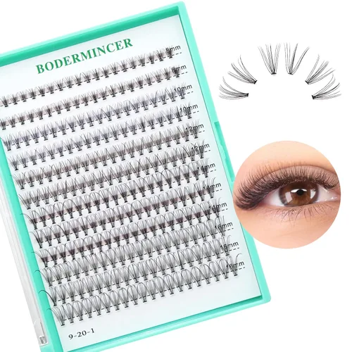 Vista 11 de Bodermincer Extensión de pestañas individuales 3D de grosor de 20 raíces, 0.003 in, rizo C, herramientas de pestañas postizas negras suaves