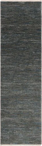 Vista 17 de SAFAVIEH Lasa Collection - Alfombra para pasillo, 2 pies 3 pulgadas x 8 pies, color azul y gris, diseño de flecos sólidos, no desprende pelusa