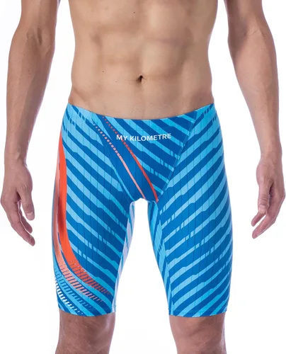 Vista 2 de MY KILOMETRE Traje de baño Jammer sólido de natación Jammers Endurance Long Racing Training Traje de baño