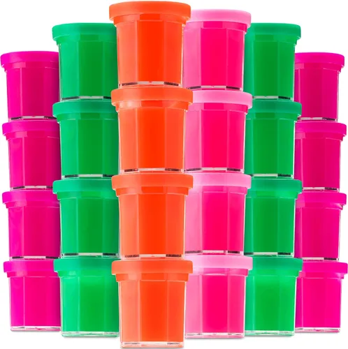 Vista 6 de Mini masilla de ruido – (paquete de 48) slime para fiestas de lodos para niños de todas las edades, niños y niñas, masilla de ruido tonto de neón a