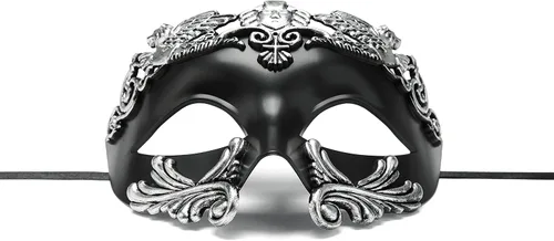 Vista 3 de Máscara de mascarada para hombre, máscara veneciana romana griega para Mardi Gras, baile de máscaras, Halloween, fiesta de graduación