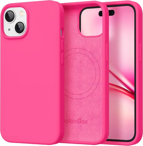 Vista 152 de GolbinBox Funda magnética para iPhone 17, compatible con MagSafe, cubierta de silicona integrada para control de cámara, funda de silicona líquida a