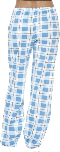Vista 3 de Just Love - Pantalones de pijama para mujer, 100% algodón, diseño a cuadros
