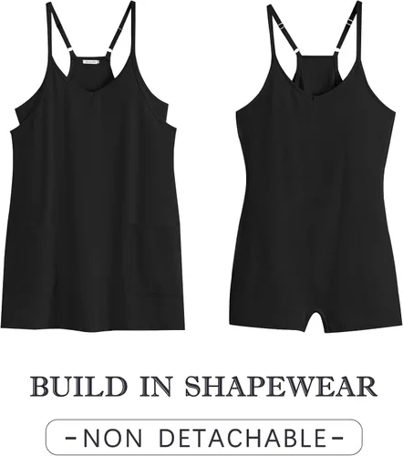 Vista 5 de Caracilia Minivestido de verano para mujer, casual, sin mangas, con tirantes delgados, vestido de verano atlético corto para entrenamiento de tenis