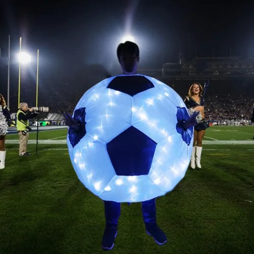 Vista 2 de bDDeDD Disfraz inflable de payaso con luz LED para fiesta de Navidad