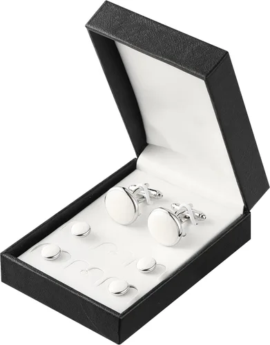 Vista 14 de Zealmer gemelos de acero inoxidable 316L para hombres, negocios, bodas, 1 par