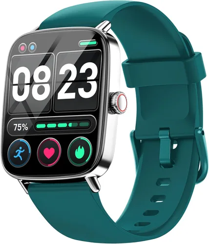 Vista 10 de Reloj inteligente para mujer, reloj inteligente HD de 1.85 pulgadas, compatible con iPhone/Samsung/Android (respuesta/hacer llamadas), más de 100