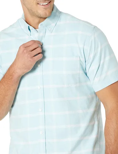 Vista 3 de Camisa Tienda Essentials oxford, ajuste regular, de manga corta, con bolsillo, para hombre