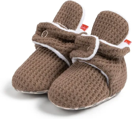 Vista 75 de Sawimlgy - Botines de algodón antideslizantes para recién nacido, con agarre, para cuna o para el invierno