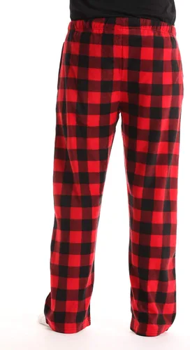 Vista 3 de #followme - Pantalones de pijama de microvellón a cuadros escoceses para hombre