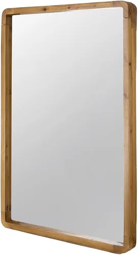 Vista 3 de Espejo rectangular de madera de 24 x 36 pulgadas, decoración de pared de granja para sala de estar, dormitorio, entrada
