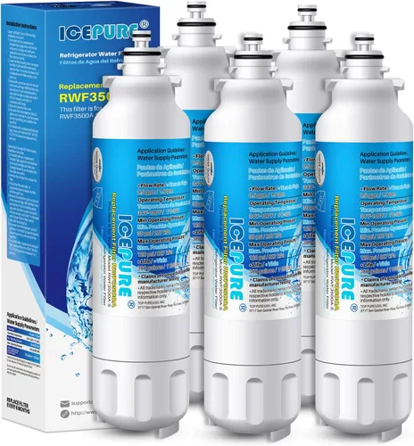 Vista 11 de ICEPURE Filtro de agua alcalino para refrigerador ADQ73613401 y reemplazo del filtro de aire para LG LT800P, LT800PC, ADQ75795104, ADQ736134