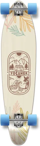 Vista 9 de Yocaher Earth Series - Patinetas completas Longboard con BlackWidow Premium 80A Grip Tape Aluminio Truck ABEC-9 Rodamiento 2.756 in Ruedas