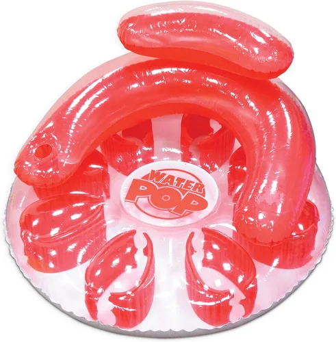 Vista 6 de Poolmaster Water Pop - Flotador circular para piscina, azul, grande