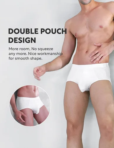 Vista 4 de DAVID ARCHY Calzoncillos para hombre, ropa interior micro modal, cómoda, suave, doble bolsa, paquete de 4 o 7