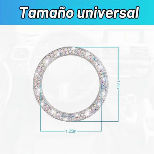 Vista 2 de 2 calcomanías para anillo de botón de arranque de automóvil, doble Doble Multicolor