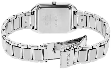 Vista 2 de SEIKO Esfera rosa malva de cuarzo Essentials SS, Rosado, Reloj de cuarzo