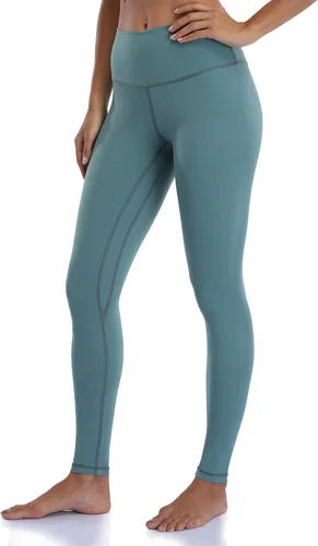 Vista 20 de Colorfulkoala Pantalones de yoga suaves de cintura alta para mujer, leggings de longitud completa Negro