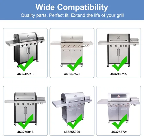 Vista 2 de Criditpid Placas emisoras de parrilla para Charbroil Tru-Infrared 463242716, 463257520, 463242715, 463276016, 463255020 parrilla de gas, emisor