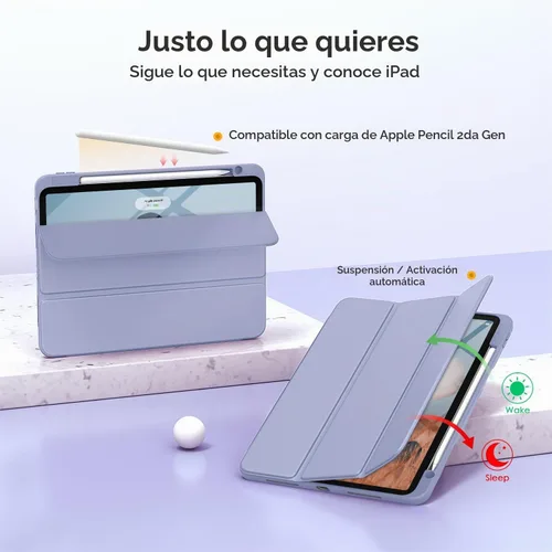 Vista 5 de VIKESI Funda para iPad Pro de 11 pulgadas de 4ª/3ª/2ª/1ª generación, iPad Air de 11 pulgadas, 5ª y 4ª generación con parte trasera transparente Azul