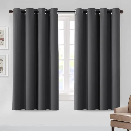 Vista 37 de MeilleMaison Cortinas opacas para dormitorio, con aislamiento térmico, oscurecimiento de habitación, cortinas insonorizadas para ventana, cortinas
